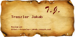 Treszler Jakab névjegykártya